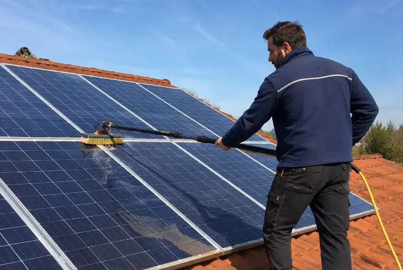 Nettoyage et entretien de panneaux solaires à Vaugines